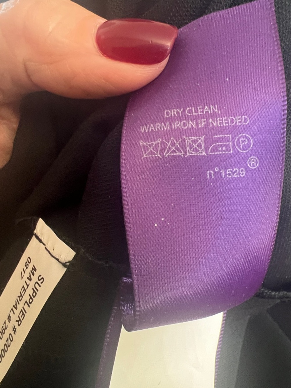 Ralph Lauren Purple Label black dress slacks Tag size 0 side zip newer wool - Picture 8 of 8
